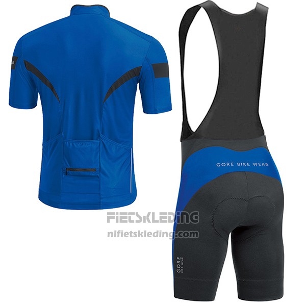 2017 Fietskleding Gore Bike Wear Power Blauw Korte Mouwen en Koersbroek